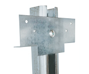 Gregory C-Post adds enhanced strength for metal post fence and metal post for wood fence.