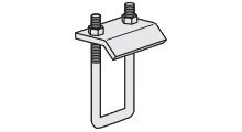 U-BOLT BEAM CLAMP FOR DOUBLE CHANNEL
