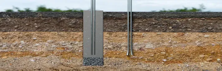 C post in ground